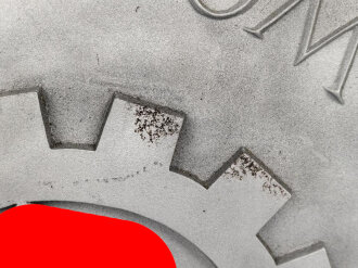Deutsche Arbeitsfront "Gaudiplom für hervorragende Leistungen"  Schwerer Eisenguß, Maße 54 x 54cm, sandgestrahlt und silbern statt schwarz angemalt