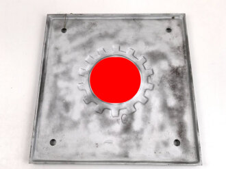 Deutsche Arbeitsfront "Gaudiplom für hervorragende Leistungen"  Schwerer Eisenguß, Maße 54 x 54cm, sandgestrahlt und silbern statt schwarz angemalt