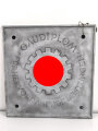 Deutsche Arbeitsfront "Gaudiplom für hervorragende Leistungen"  Schwerer Eisenguß, Maße 54 x 54cm, sandgestrahlt und silbern statt schwarz angemalt