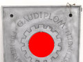 Deutsche Arbeitsfront "Gaudiplom für hervorragende Leistungen"  Schwerer Eisenguß, Maße 54 x 54cm, sandgestrahlt und silbern statt schwarz angemalt