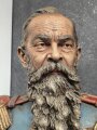 Gewaltige Büste, darstellend Prinzregent Luitpold von Bayern. Originalbemalt, sehr guter Zustand, Höhe ca. 80cm, Schulterbreite 60cm. Markiert "Carl G.Barth München 1887" Sehr dekorativ, Rückseitig am Sockel alte Reparaturstelle. KEIN VERSAND