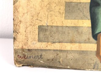 Plakat " Sparen bei der Deutschen Reichspost!" Papier auf Karton, ungereinigt, Maße 42 x 59cm