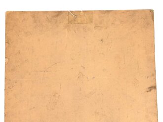 Plakat " Sparen bei der Deutschen Reichspost!" Papier auf Karton, ungereinigt, Maße 42 x 59cm