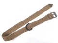 Webleinenriemen mit großem D-Ring Wehrmacht, Breite 40mm, Gesamtlänge 99cm. Ungetragenes Stück