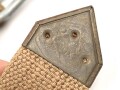 Webleinenriemen mit großem D-Ring Wehrmacht, Breite 40mm, Gesamtlänge 99cm. Ungetragenes Stück