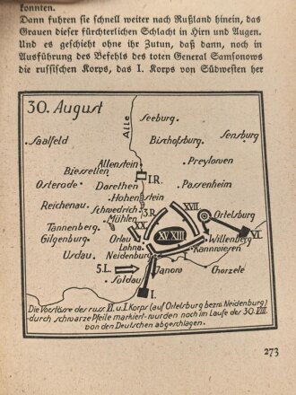 Buch " Tannenberg, Wie Hindenburg die Russen schlug"  Eigenhändige Widmung mit Unterschrift eines SS Hauptsturmführer und Kompanie Chef, anlässlich des Julfest 1941.