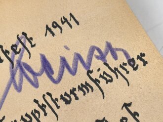 Buch " Tannenberg, Wie Hindenburg die Russen schlug"  Eigenhändige Widmung mit Unterschrift eines SS Hauptsturmführer und Kompanie Chef, anlässlich des Julfest 1941.