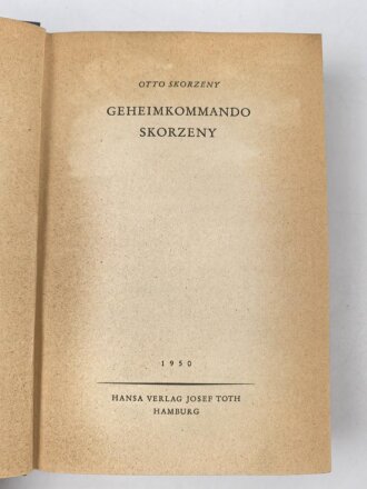 Otto Skorzeny, eigenhändige Unterschrift auf Postkarte vom 1. Mai 1948. ( Internierungslager Darmstadt )