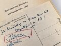 Otto Skorzeny, eigenhändige Unterschrift auf Postkarte vom 1. Mai 1948. ( Internierungslager Darmstadt )