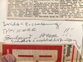 Otto Skorzeny, eigenhändige Unterschrift auf Postkarte vom 1. Mai 1948. ( Internierungslager Darmstadt )
