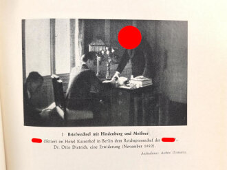Max Domarus, eigenhändige Unterschrift vom Dezember 1962, auf Karte, diese eingeklebt im seinem Buch " Hitler - Reden und Proklamation , 1. Band"