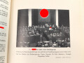 Max Domarus, eigenhändige Unterschrift vom Dezember 1962, auf Karte, diese eingeklebt im seinem Buch " Hitler - Reden und Proklamation , 1. Band"