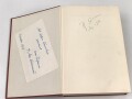 Max Domarus, eigenhändige Unterschrift vom Dezember 1962, auf Karte, diese eingeklebt im seinem Buch " Hitler - Reden und Proklamation , 1. Band"