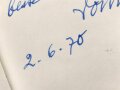Karl Dönitz, eigenhändige Widmung samt Unterschrift vom 2.6.1970. Auf dem Vorsatzblatt seines Buches " Karl Dönitz, Mein wechselvolles Leben"