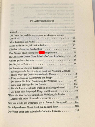 Otto Ernst Remer Generalmajor a.D., eigenhändige Unterschrift auf Vorsatzblatt seines Buches " Verschwörung und Verrat an Hitler" . Datiert 1990
