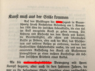 Josef Bürckel, Gauleiter. Gedruckte Unterschrift auf Vorsatzblatt des Buches " Tradition und Gegenwart" von Alfred Rosenberg