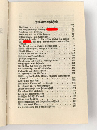 Josef Bürckel, Gauleiter. Gedruckte Unterschrift auf Vorsatzblatt des Buches " Tradition und Gegenwart" von Alfred Rosenberg
