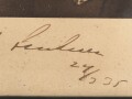 "Seeteufel" Korvettenkapitän Felix Graf v. Luckner, eigenhändige Unterschrift auf gerahmtem Druck, Maße des Rahmens 24,5 x 32cm