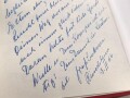 "Seeteufel" Korvettenkapitän Felix Graf v. Luckner, eigenhändige Unterschrift  samt Widmung von 1964, auf Vorsatzblatt seines Buches " Seeteufel" Abenteuer aus meinem Leben