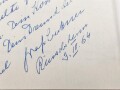 "Seeteufel" Korvettenkapitän Felix Graf v. Luckner, eigenhändige Unterschrift  samt Widmung von 1964, auf Vorsatzblatt seines Buches " Seeteufel" Abenteuer aus meinem Leben