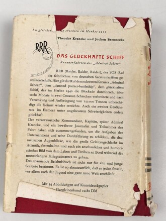 "Seeteufel" Korvettenkapitän Felix Graf v. Luckner, eigenhändige Unterschrift  samt Widmung von 1964, auf Vorsatzblatt seines Buches " Aus siebzig Lebenjahren"