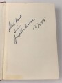 "Seeteufel" Korvettenkapitän Felix Graf v. Luckner, eigenhändige Unterschrift  samt Widmung von 1964, auf Vorsatzblatt seines Buches " Aus siebzig Lebenjahren"