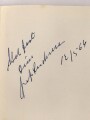 "Seeteufel" Korvettenkapitän Felix Graf v. Luckner, eigenhändige Unterschrift  samt Widmung von 1964, auf Vorsatzblatt seines Buches " Aus siebzig Lebenjahren"