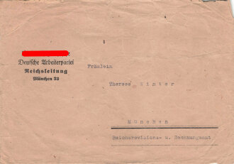 Reichsleitung der NSDAP, Anschreiben bzgl....