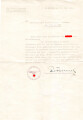 Infanterie Regiment 528, Anschreiben bezüglich verleihung des Eisernen Kreuzes 1. Klasse  im Juni 1940, eigenhändige Unterschrift Oberleutnant und Kompanie Chef
