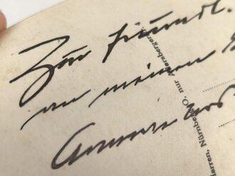 Ministerpräsident L. Siebert, Ansichtskarte mit rückseitiger Widmung samt eigenhändiger Unterschrift vom 29.9,1933