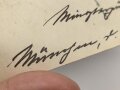 Ministerpräsident L. Siebert, Ansichtskarte mit rückseitiger Widmung samt eigenhändiger Unterschrift vom 29.9,1933