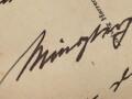 Ministerpräsident L. Siebert, Ansichtskarte mit rückseitiger Widmung samt eigenhändiger Unterschrift vom 29.9,1933