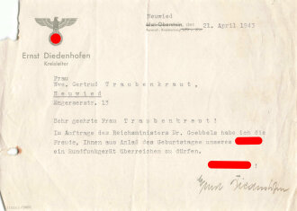 Ernst Diedenhofen, Kreisleiter von Neuwied,...
