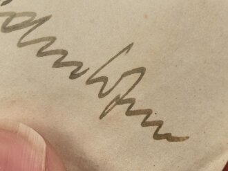 Ernst Diedenhofen, Kreisleiter von Neuwied, eigenhändige Unterschrift auf Anschreiben bezüglich überreichung eines Rundfunkgerätes. Datiert 21.April 1943