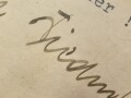 Ernst Diedenhofen, Kreisleiter von Neuwied, eigenhändige Unterschrift auf Anschreiben bezüglich überreichung eines Rundfunkgerätes. Datiert 21.April 1943