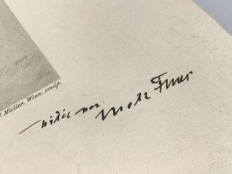 Generalfeldmarschall August von Mackensen, eigenhändige Unterschrift auf Gedenkblatt " Gorlice 1915 - 1935"