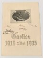 Generalfeldmarschall August von Mackensen, eigenhändige Unterschrift auf Gedenkblatt " Gorlice 1915 - 1935"