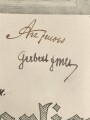 Generalfeldmarschall August von Mackensen, eigenhändige Unterschrift auf Gedenkblatt " Gorlice 1915 - 1935"