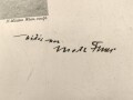 Generalfeldmarschall August von Mackensen, eigenhändige Unterschrift auf Gedenkblatt " Gorlice 1915 - 1935"