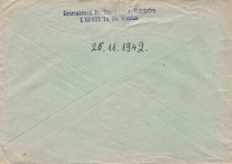 Wolfram Freiherr von Richthofen,  Generalfeldmarschall der Luftwaffe, Oberbefehlshaber der Luftflotten 2 und 4, Ritterkreuz mit Eichenlaub. Eigenhändige Unterschrift auf eingesandtem Kärtchen mit aufgeklebten Zeitungsausschnitt.