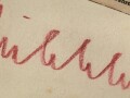 Wolfram Freiherr von Richthofen,  Generalfeldmarschall der Luftwaffe, Oberbefehlshaber der Luftflotten 2 und 4, Ritterkreuz mit Eichenlaub. Eigenhändige Unterschrift auf eingesandtem Kärtchen mit aufgeklebten Zeitungsausschnitt.
