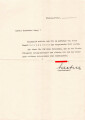 Carl Schumacher, Kommodore des Jagd Geschwader 1, Ritterkreuzträger. Eigenhändige Unterschrift auf " Adler" Postkarte, dazu bei Rücksendeschreiben mit gedruckter Unterschrift