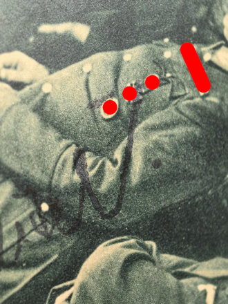 Generalfeldmarschall Keitel, eigenhändige Unterschrift auf Ansichtskarte, diese fleckig von der gummierung des Versandumschlages, dieser anbei