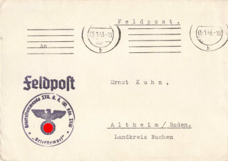 Generalfeldmarschall List,  gedruckte Unterschrift auf eingesandter Karte, dabei ein Begleitschreiben sowie der Briefumschlag.