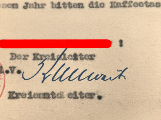 NSDAP Gau Ostpreußen, eigenhändige...