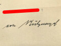 Carl-Heinrich von Stülpnagel, General der Infanterie. Eigenhändige Unterschrift  als Vorsitzender der Deutschen Waffenstillstandskommission  auf Brief, datiert 27.7.1940. Dazu der Briefumschlag