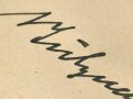 Carl-Heinrich von Stülpnagel, General der Infanterie. Eigenhändige Unterschrift  als Vorsitzender der Deutschen Waffenstillstandskommission  auf Brief, datiert 27.7.1940. Dazu der Briefumschlag