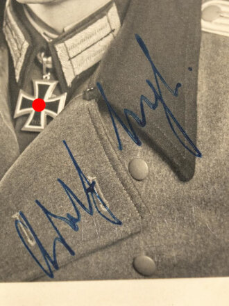 Ritterkreuzträger des Heeres, Studioaufnahme im Postkartenformat mit eigenhändiger Unterschrift