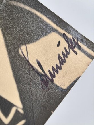 Ritterkreuzträger der Luftwaffe,  Foto  10,5 x 14,5cm mit Widmung und eigenhändiger Unterschrift