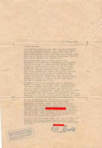 Willi Rowohl Oberfeldwebel, Ritterkreuzträger....